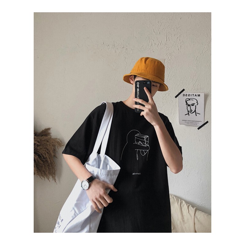 2018夏季男士韩版潮流短袖T恤青年休闲宽松百搭上衣体恤t学生上衣