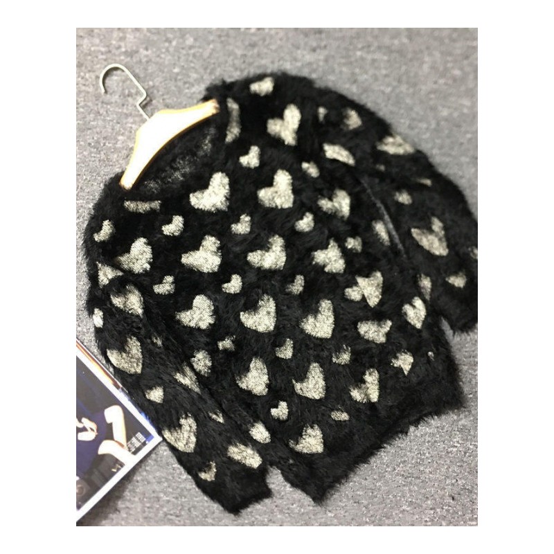 2018秋冬新款女装毛衣针织衫长袖加厚 9003黑 均码(90-135斤)