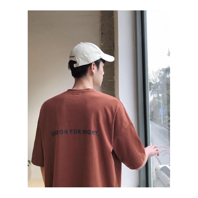 2018夏季港风男士短袖T恤学生卡通青少年宽松半袖百搭潮流上衣服