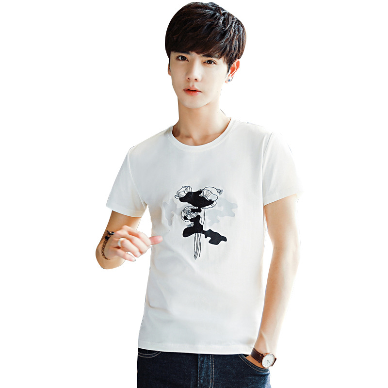 18韩版男装男式卡通动漫时尚都市青薄圆领夏季短袖印花T恤