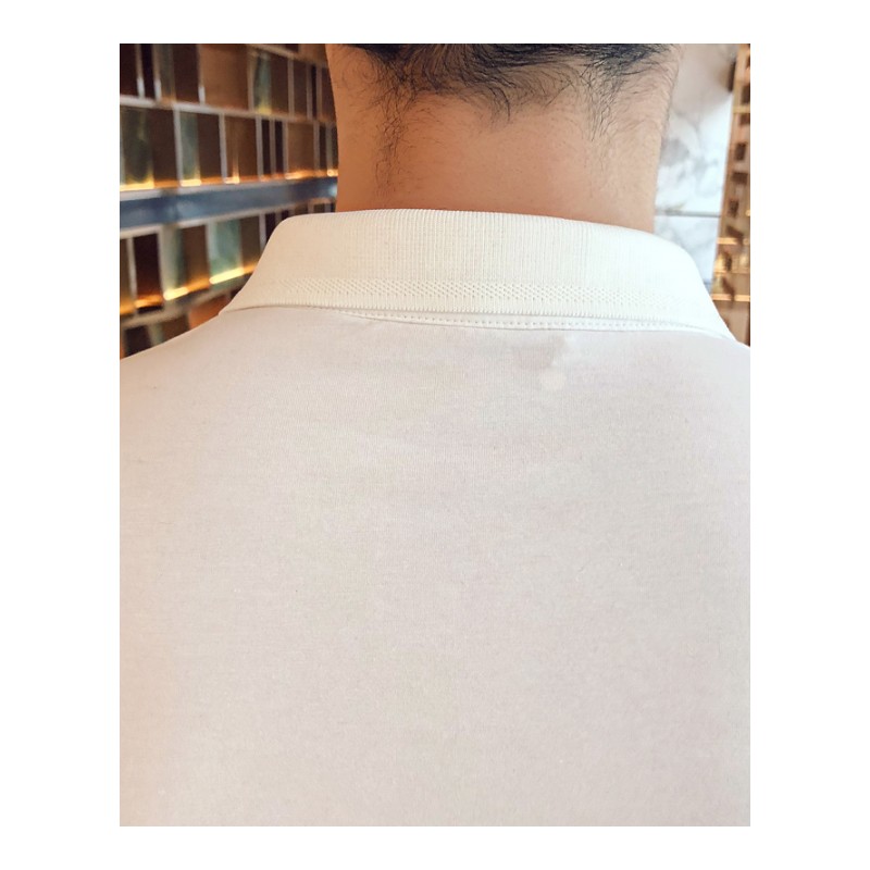 2018夏款年轻短袖T恤男韩版帅气修身翻领POLO衫青年英伦帅气体血
