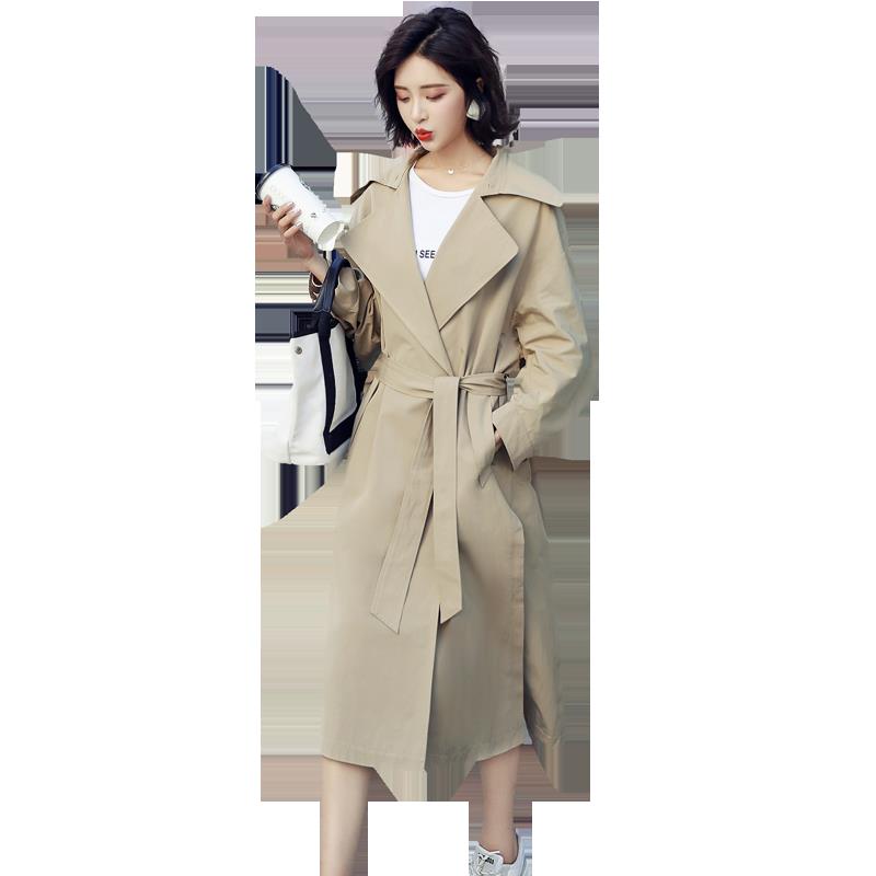 秋季新品韩版中长款风衣显瘦外套原宿bf学生夹克潮