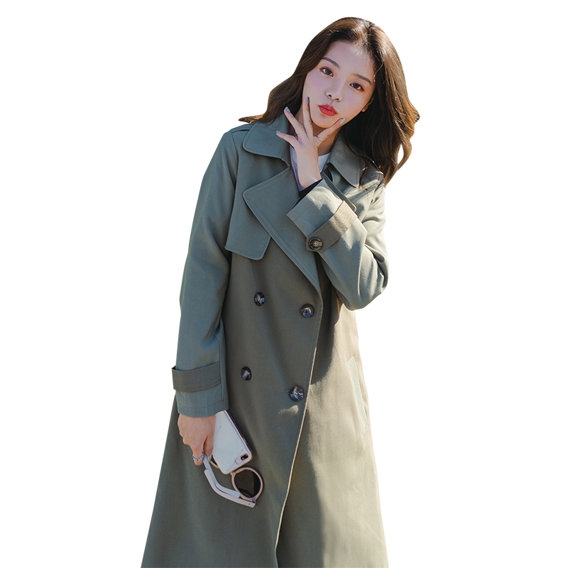 女士春秋季新品女装韩版修身小个子风衣女大码中长款年轻大衣外套
