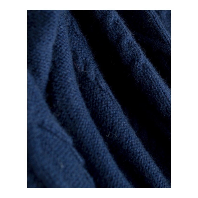 高翻领纯色羊绒女装菱形毛衣2018秋冬新款编制套头短款打底针织衫