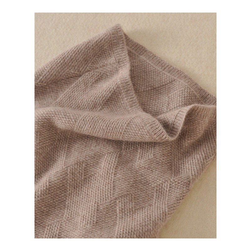秋冬女式山羊绒衫纯色平面堆堆领修身款羊绒衫加厚针织毛衣百搭