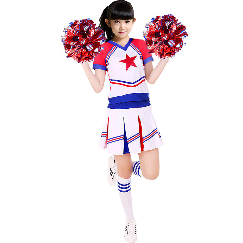 啦啦队服装女学生韩版演出六一儿童节表演服套装运动会足球