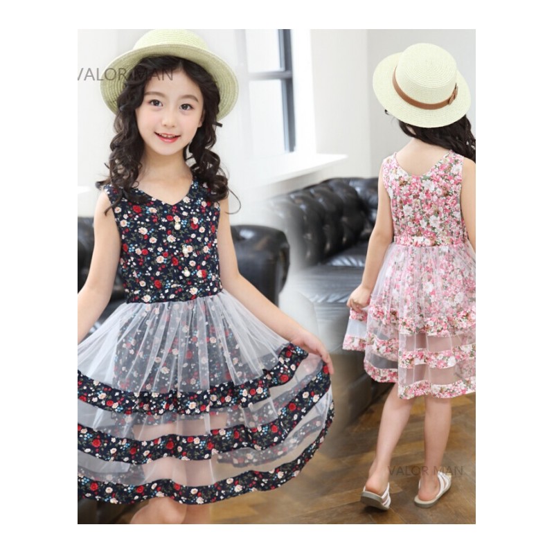 女童连衣裙夏季新款韩版儿童洋气公主裙蓬蓬纱裙小女孩裙子