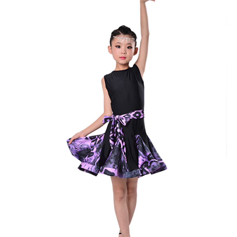 儿童拉丁舞连衣裙国标夏季女童舞蹈服比赛演出服装少儿练功服考级