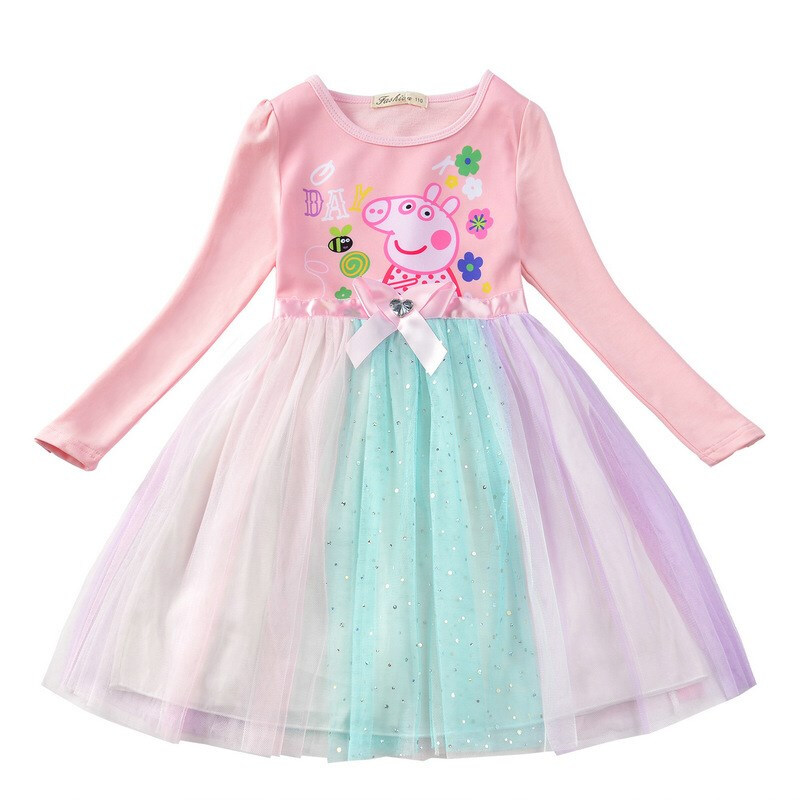 小猪连衣裙3岁女童夏装佩奇公主裙子佩琪宝宝夏季衣服5女孩童装