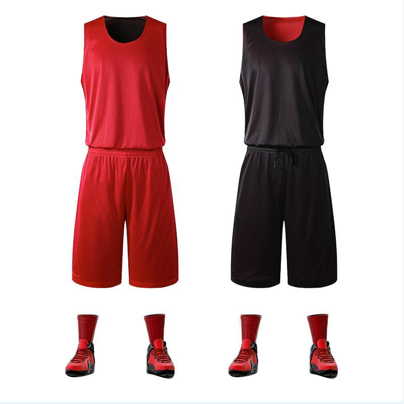 双面篮球服套装男学生比赛女子队服儿童篮球衣印字透气夏季