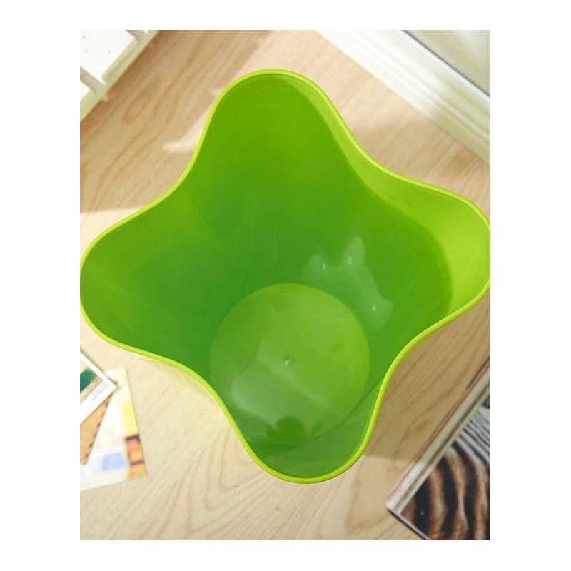 时尚创意家用收纳桶 加厚型垃圾桶 厨房卫生间无盖垃圾桶-绿色