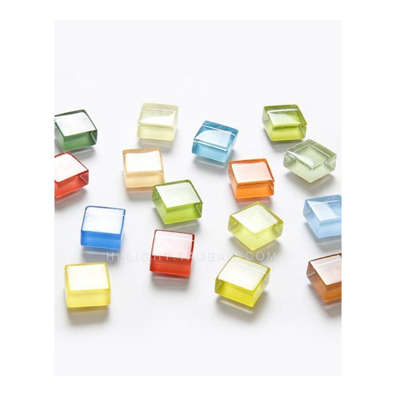 16色马赛克水晶玻璃冰箱贴强力吸铁石留言贴创意磁铁磁贴 买1套16色/16个 小