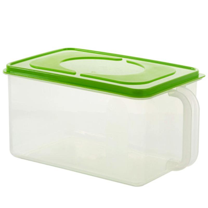 厨房收纳盒塑料餐具整理箱冰箱橱柜桌面带盖杂粮食品储物盒