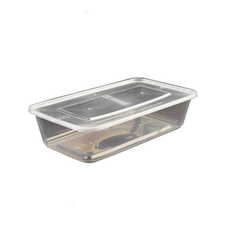 一次性快餐盒透明黑色鱼盆打包盒塑料外卖饭盒-透明鱼盆1350ml一箱100套