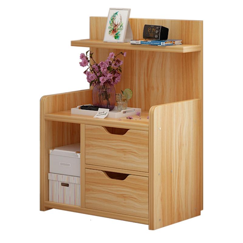 床头柜收纳柜简约现代仿实木色经济型床边小柜子北欧式卧室小桌子