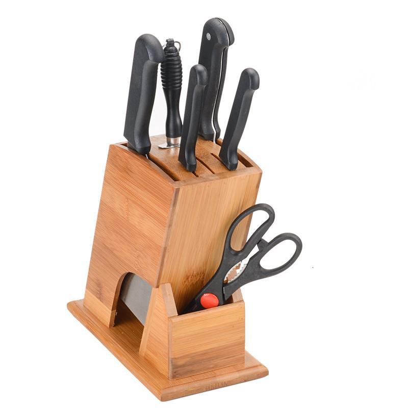 置物架厨房菜刀架子刀架多功能刀具架家用竹质刀座整理收纳架