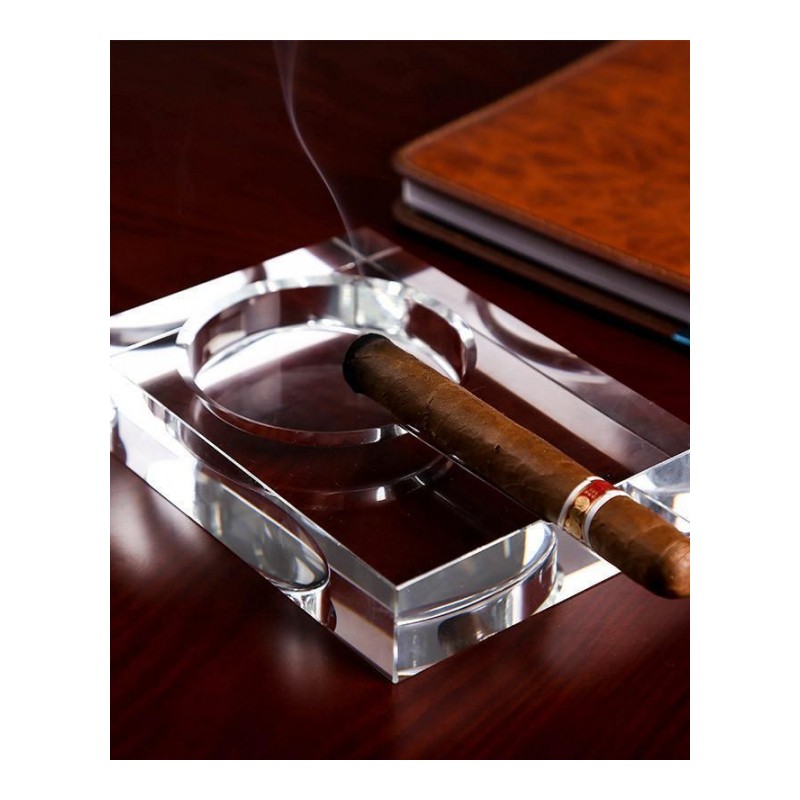 烟灰缸大号雪茄烟缸创意时尚实用水晶雪茄缸-B款