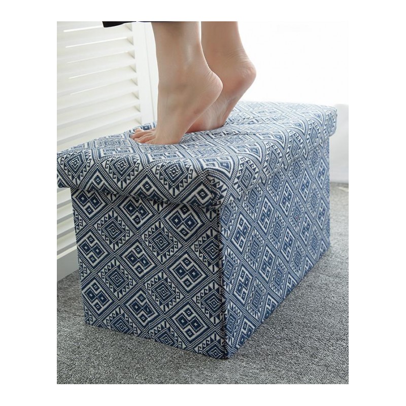 多功能收纳凳储物凳子可坐成人家用布艺可折叠坐凳沙凳试换鞋凳
