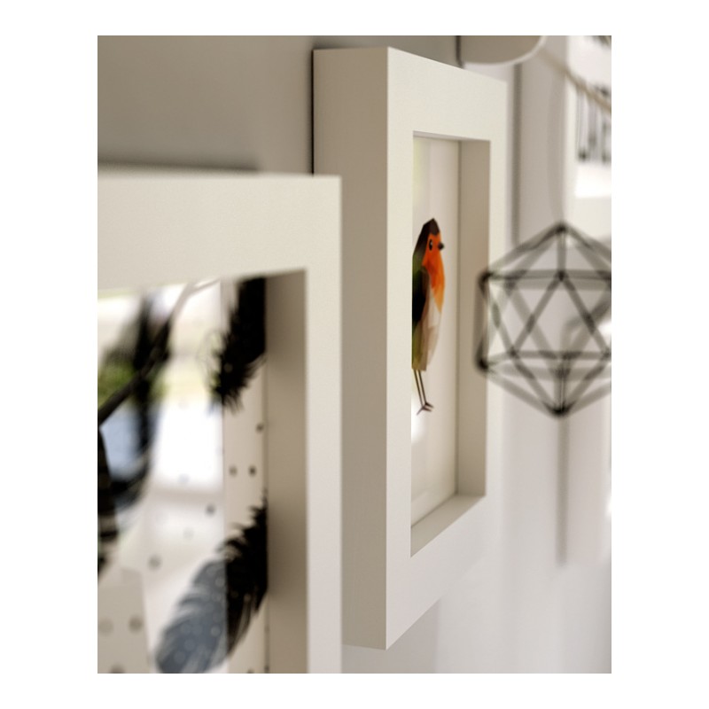 欧式11框木质照片墙多框相框墙 家居客厅卧室创意组合相片墙 带置物架挂墙画框装饰品 全黑色框