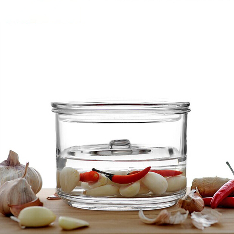 腌菜罐日式玻璃材质加厚方形家用食品谷物料砂糖收纳罐