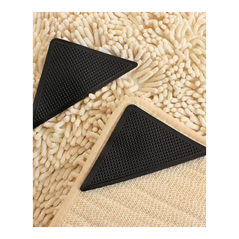 粘贴式双面贴物器 地毯防滑固定硅胶片地垫固定贴地毯贴地垫贴4片