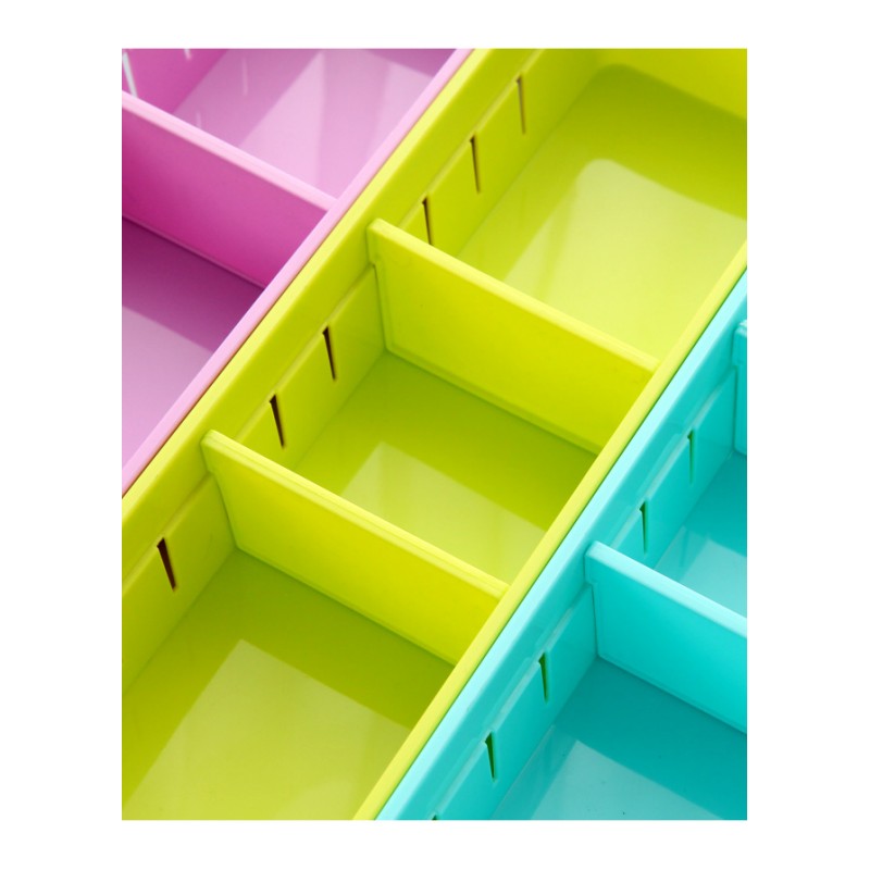 办公桌面抽屉 塑料自由组合杂物分割分类分隔板整理盒收纳盒隔断