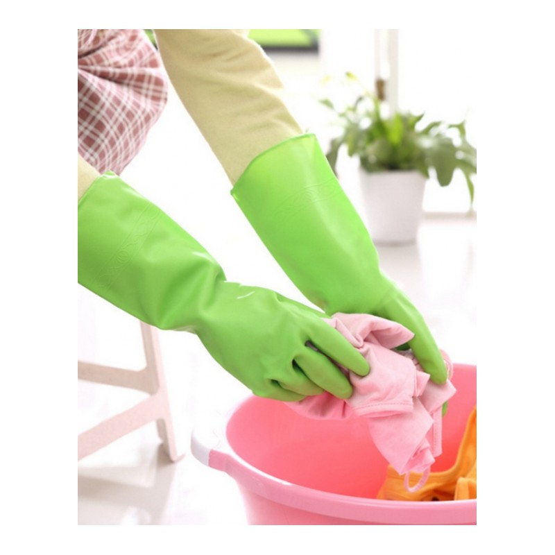 厨房清洁家务乳胶洗碗手套洗衣服橡胶胶皮刷碗手套 加厚防水耐用