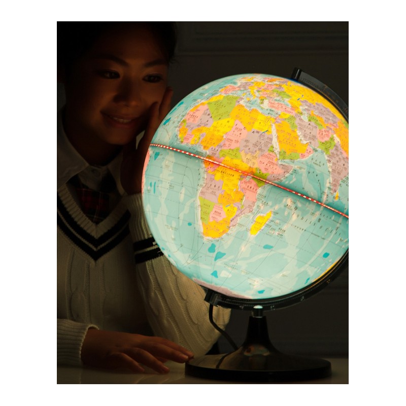 32cm世界地球仪光摆件大号学生用开学-球体光