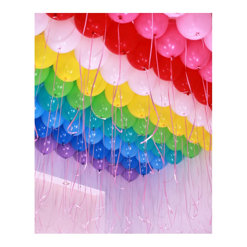 气球装饰派对用品场景布置气球-十色-100个套餐