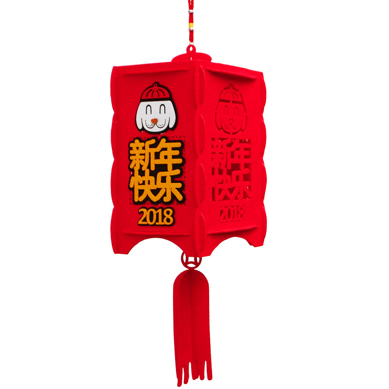 小红灯笼挂饰新年装饰用品阳台室外春节场景布置装饰品-普通灯笼(款1)