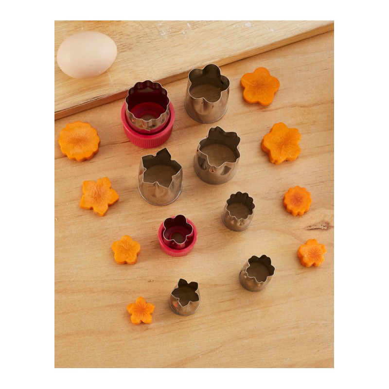 不锈钢饼干模具蔬菜水果模具切花器家用DIY面点烘焙工具-A款8只装