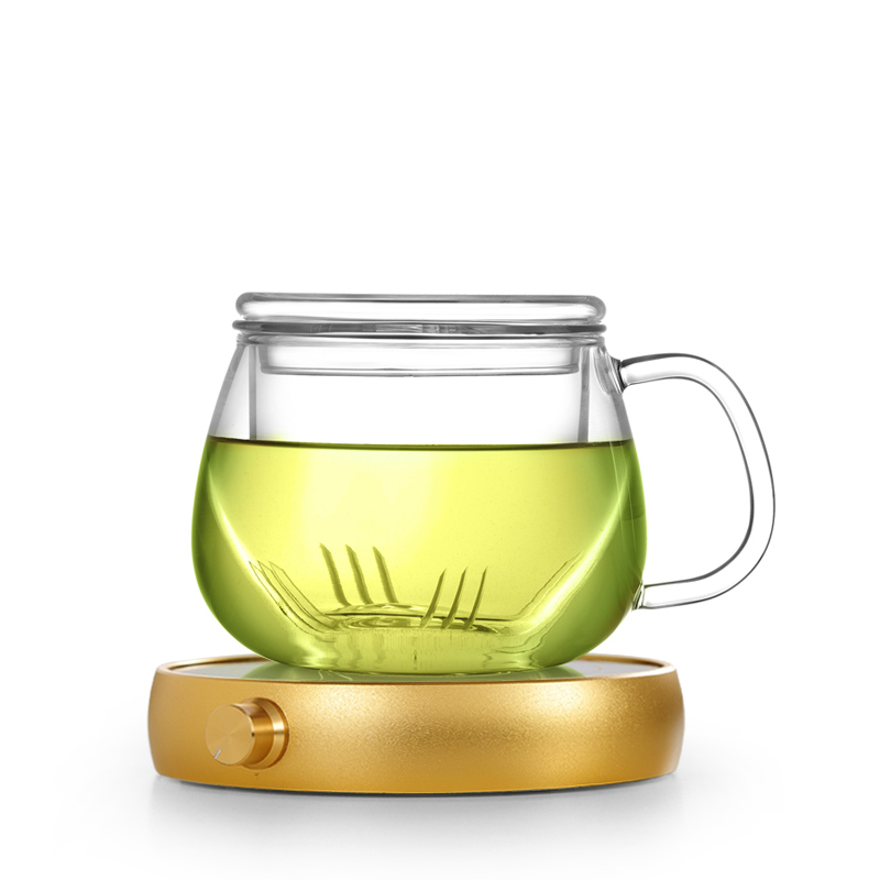 家用泡茶杯保温套装耐热玻璃茶杯过滤杯子带盖透明喝茶水杯