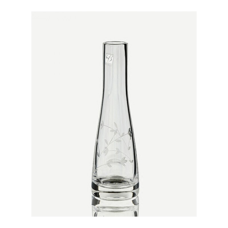 18新款时光刻 手工花小树叶花瓶玻璃透明 简约客厅办公室花瓶 时光刻花瓶