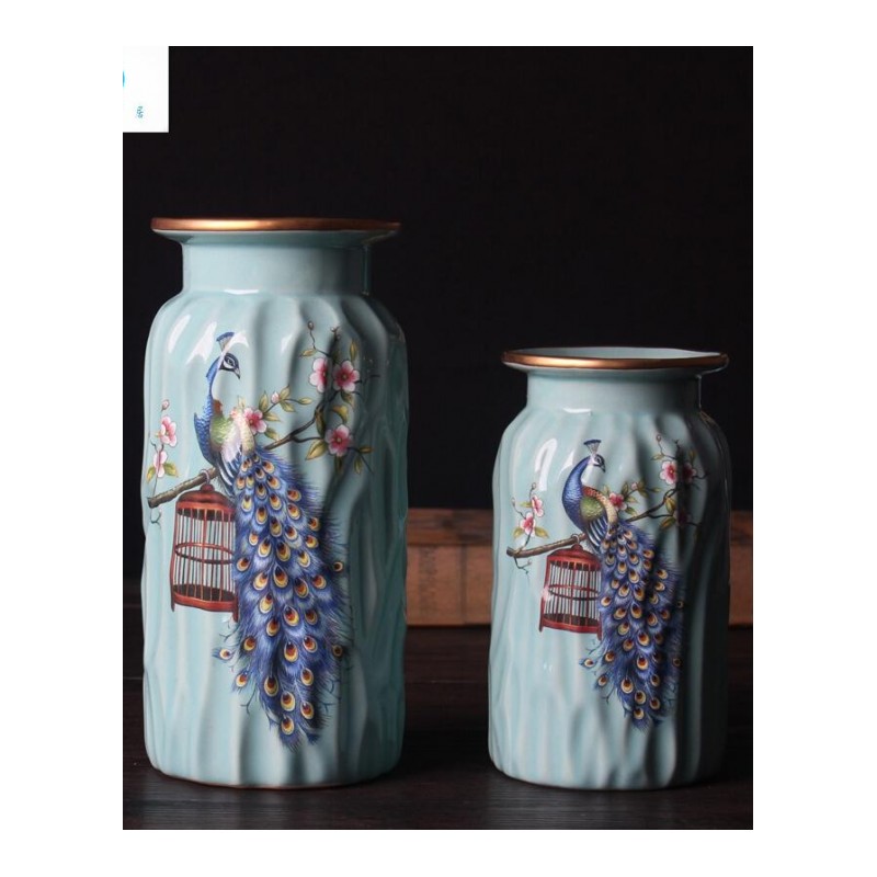 18新款绿萝水培花瓶摆件客厅插花创意欧式玄关家居摆设富贵竹陶瓷花瓶