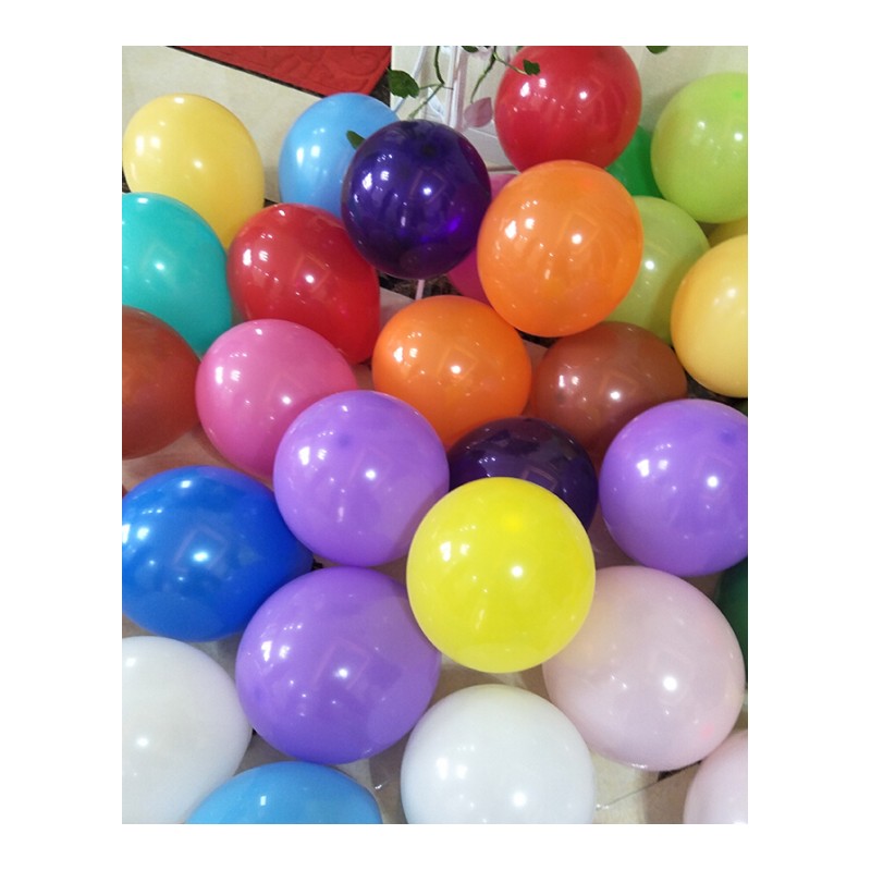18新款加厚亚光气球创意婚礼婚房布置儿童生日派对装饰多款彩色气球拱白色100支