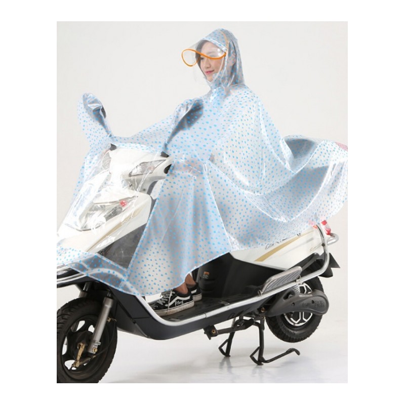 18新款时尚透明雨衣电动车单人女士摩托车雨衣自行车加大加厚雨披