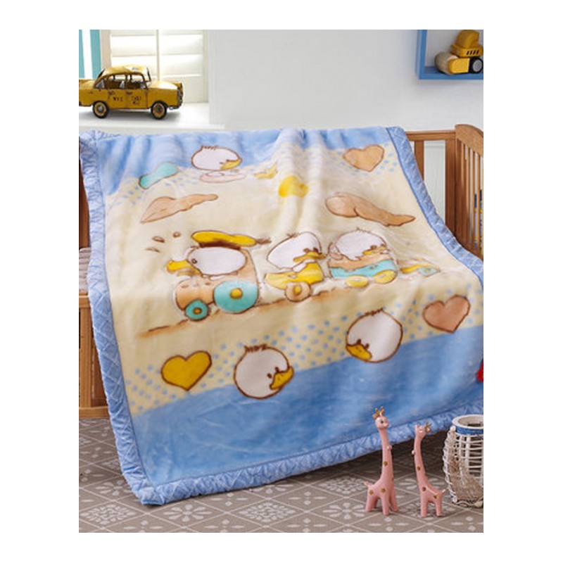 儿童毯柔加厚双层毛毯子卡通男女宝宝抱毯保暖婴儿小盖毯冬盖毯家纺床上用品毯子毛毯盖毯毯子毛毯盖毯子