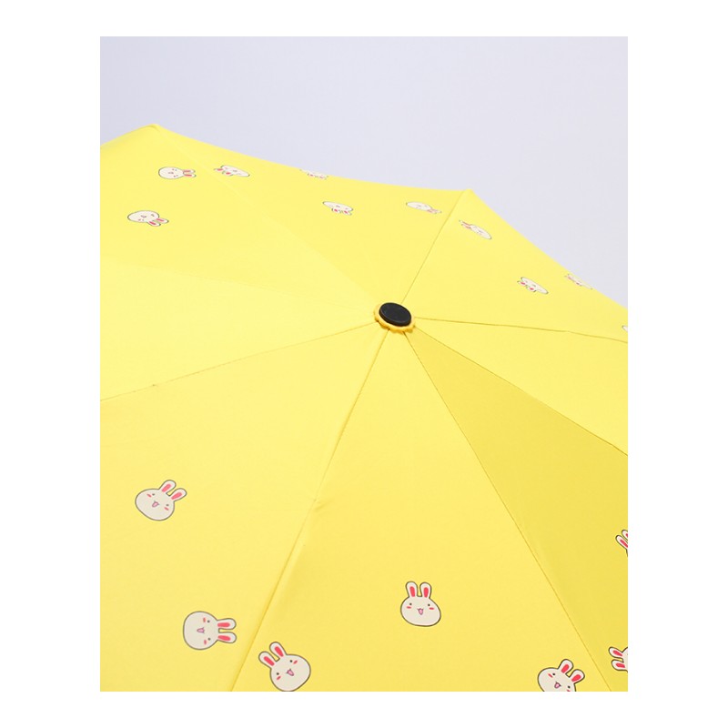 可妮兔学生女神太阳伞防晒遮阳伞黑胶晴雨两用小清新折叠雨伞女大