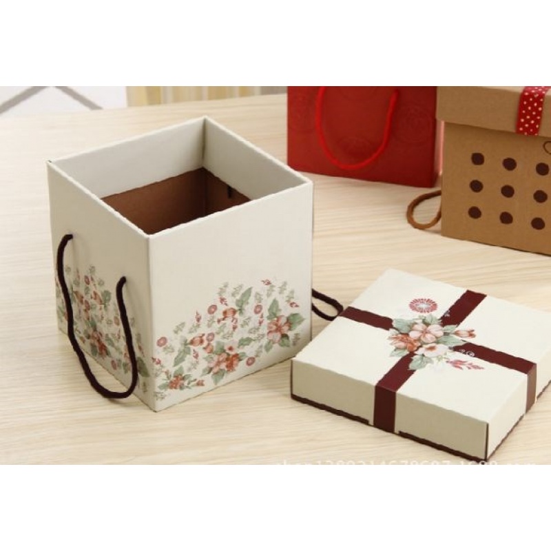 超大号方形手提礼品盒包装水果礼盒正方形零食礼盒大号收纳箱