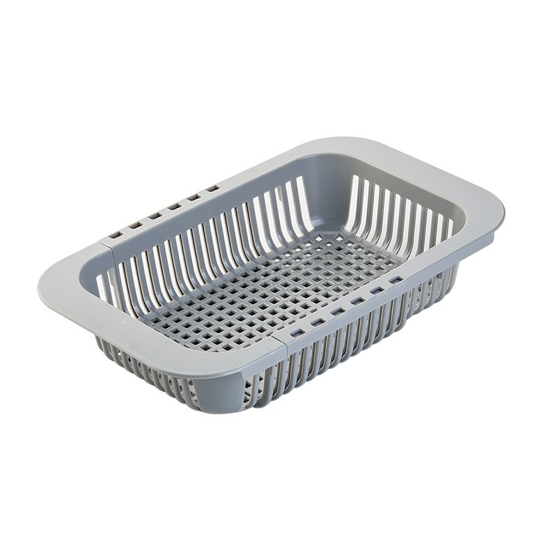 可伸缩厨房水沥水架 家用塑料长方形碗碟架蔬菜收纳架碗筷架子