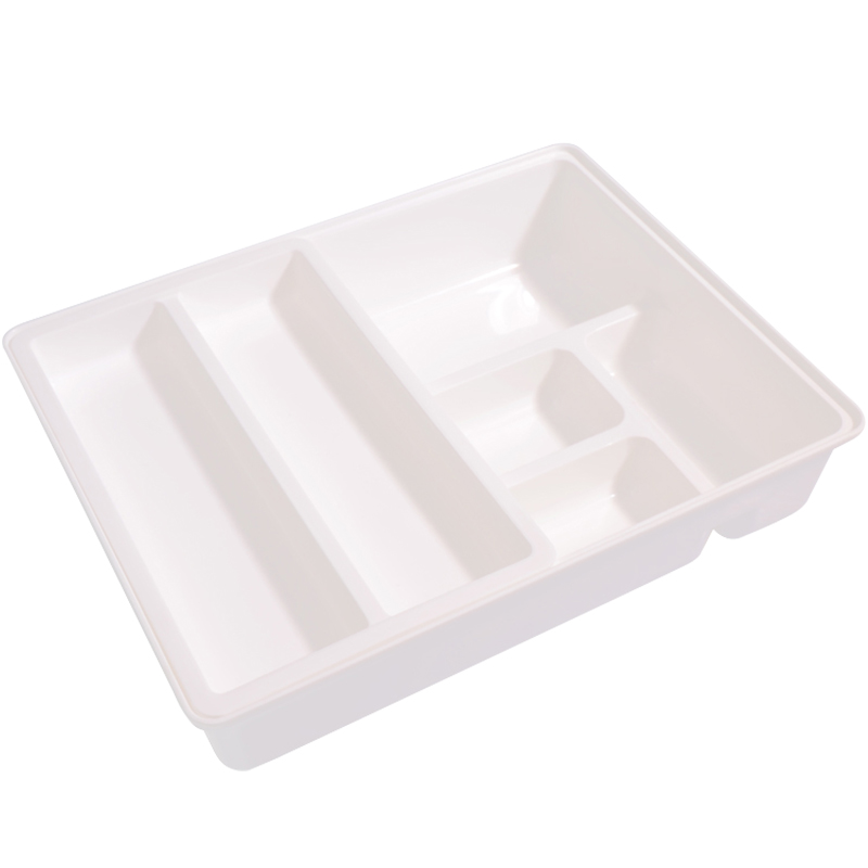 抽屉多格整理盒餐具筷子勺子收纳盒抽屉存放盒双层塑料储物盒