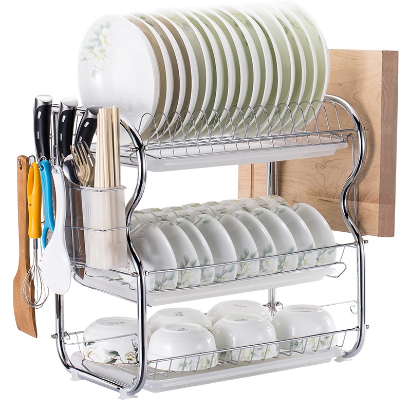 餐具收纳盒塑料碗柜半翻盖沥水碗架餐具放碗筷收纳箱带盖厨房家用