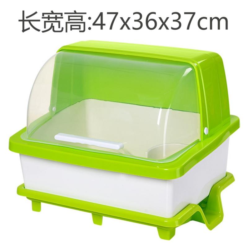 放碗架厨房装碗筷收纳盒带盖收纳箱大号沥水架家用塑料碗柜置物架