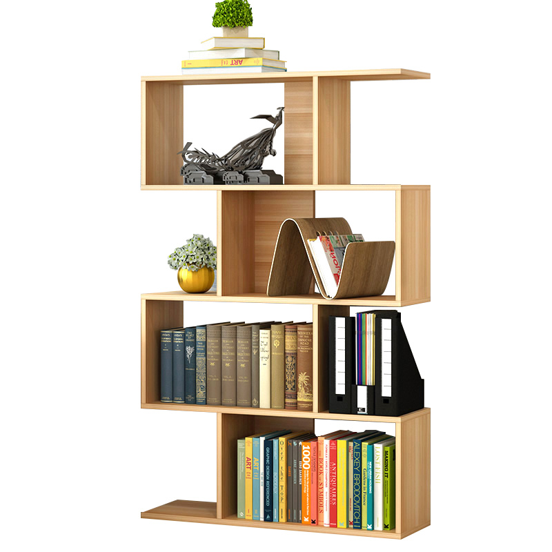 简约现代创意自由组合书架书柜简易书柜S型置物架收纳柜展示架