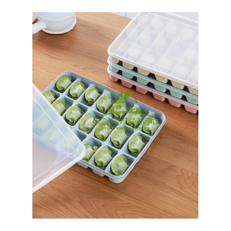 新款饺子盒家用冰箱速冻冷藏保鲜收纳盒塑料分格带盖放水饺的托盘促销