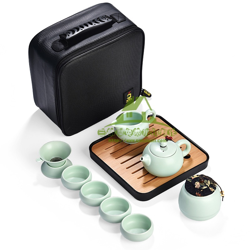 新款日式旅行功夫茶具套装家用便携包户外一壶四杯简约小茶具套装迷你水杯水具