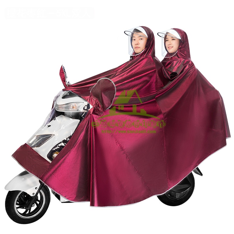 新款电动车摩托车雨衣电瓶车单人双人男女成人加大加厚自行车骑行雨披