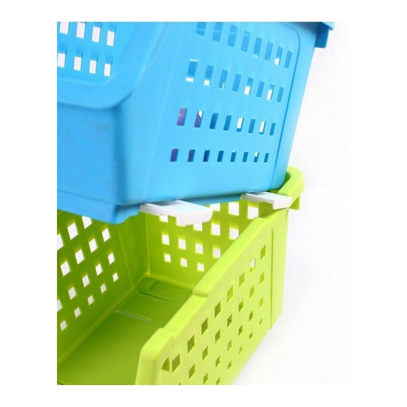 迈辉带轮塑料厨房置物架 叠加式水果蔬菜收纳架 厨房用品储物架沥水篮