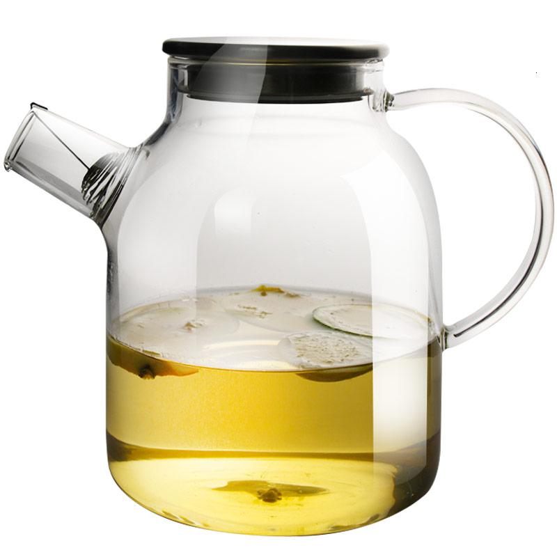 凉水壶冷水泡茶壶耐热手工玻璃壶大容量加厚泡花茶壶柠檬水壶