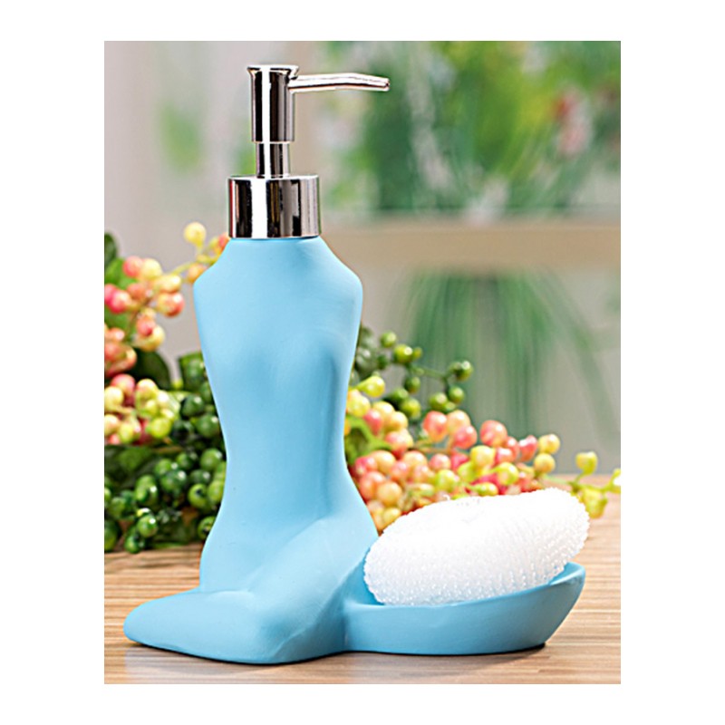 普润 陶瓷卫浴乳液瓶子 卫浴瓶 洗手液瓶子 洗水瓶子蓝色